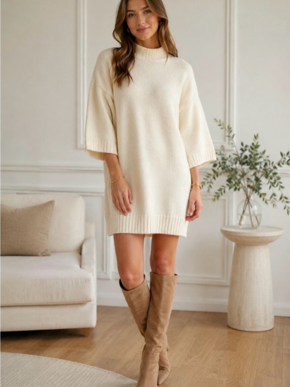 Tuckernuck Maxine Mockneck Sweater Dress M NWT